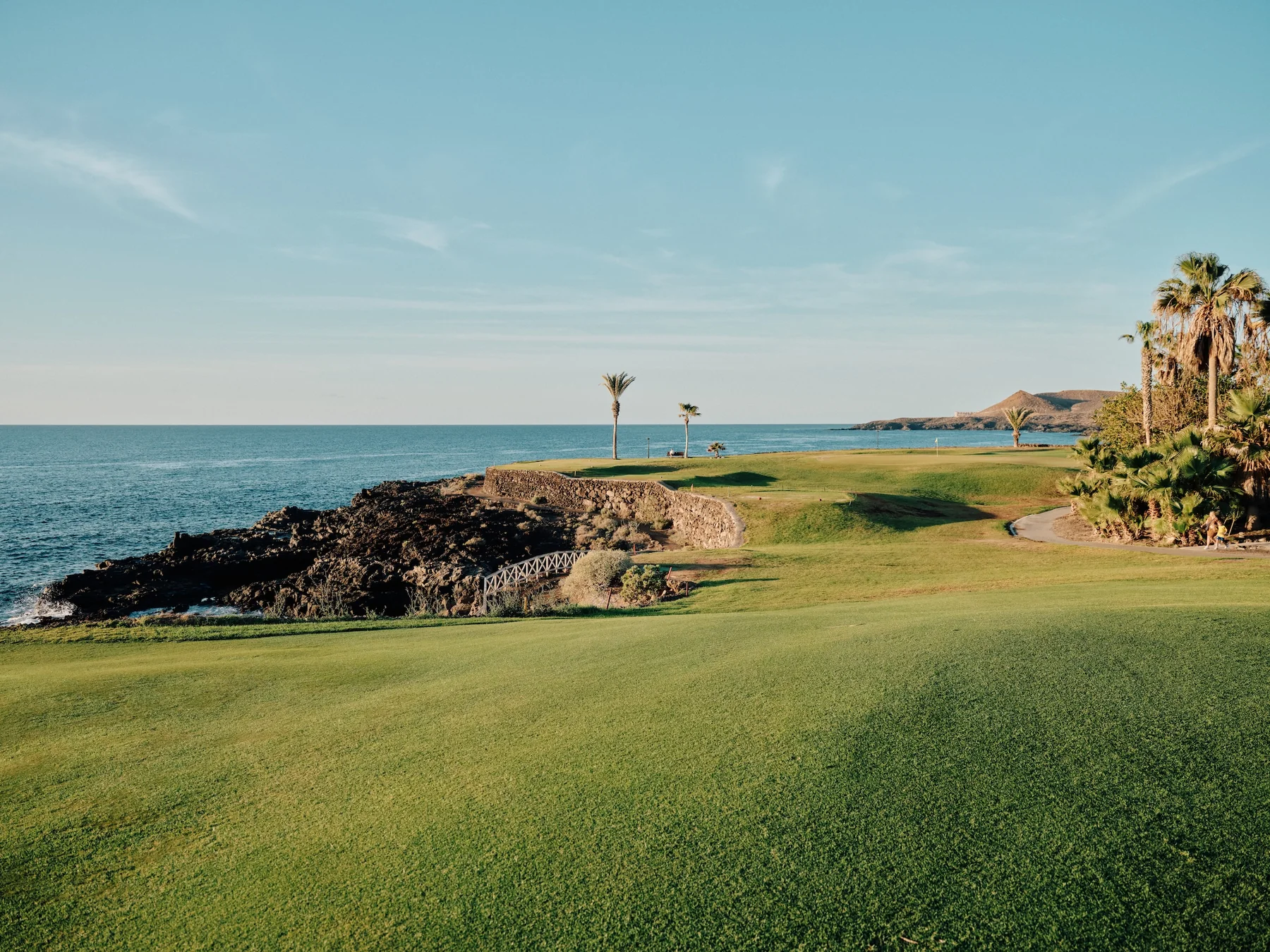 Amarilla Golf's signature oceanfront hole beside the Atlantic in Tenerife