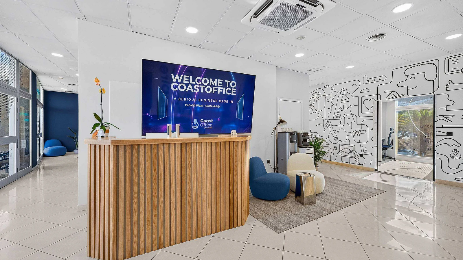 Reception at CoastOffice in Costa Adeje, Tenerife