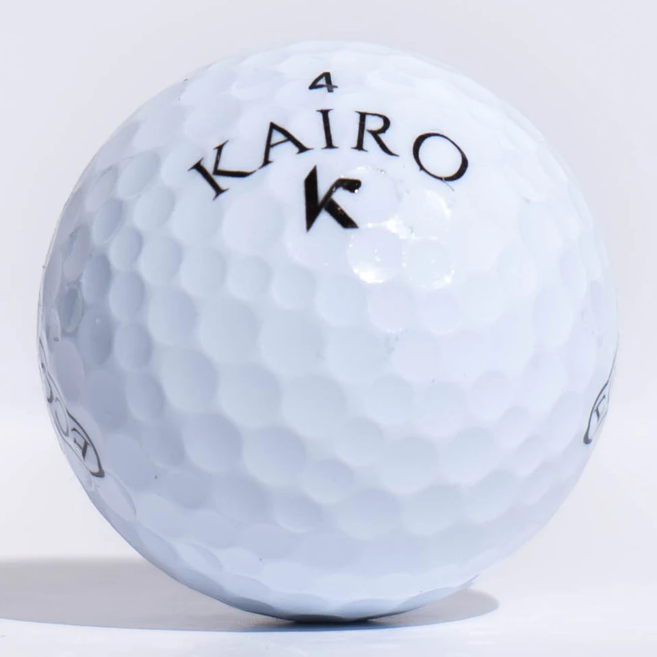 Close-up of a white Kairo golf ball