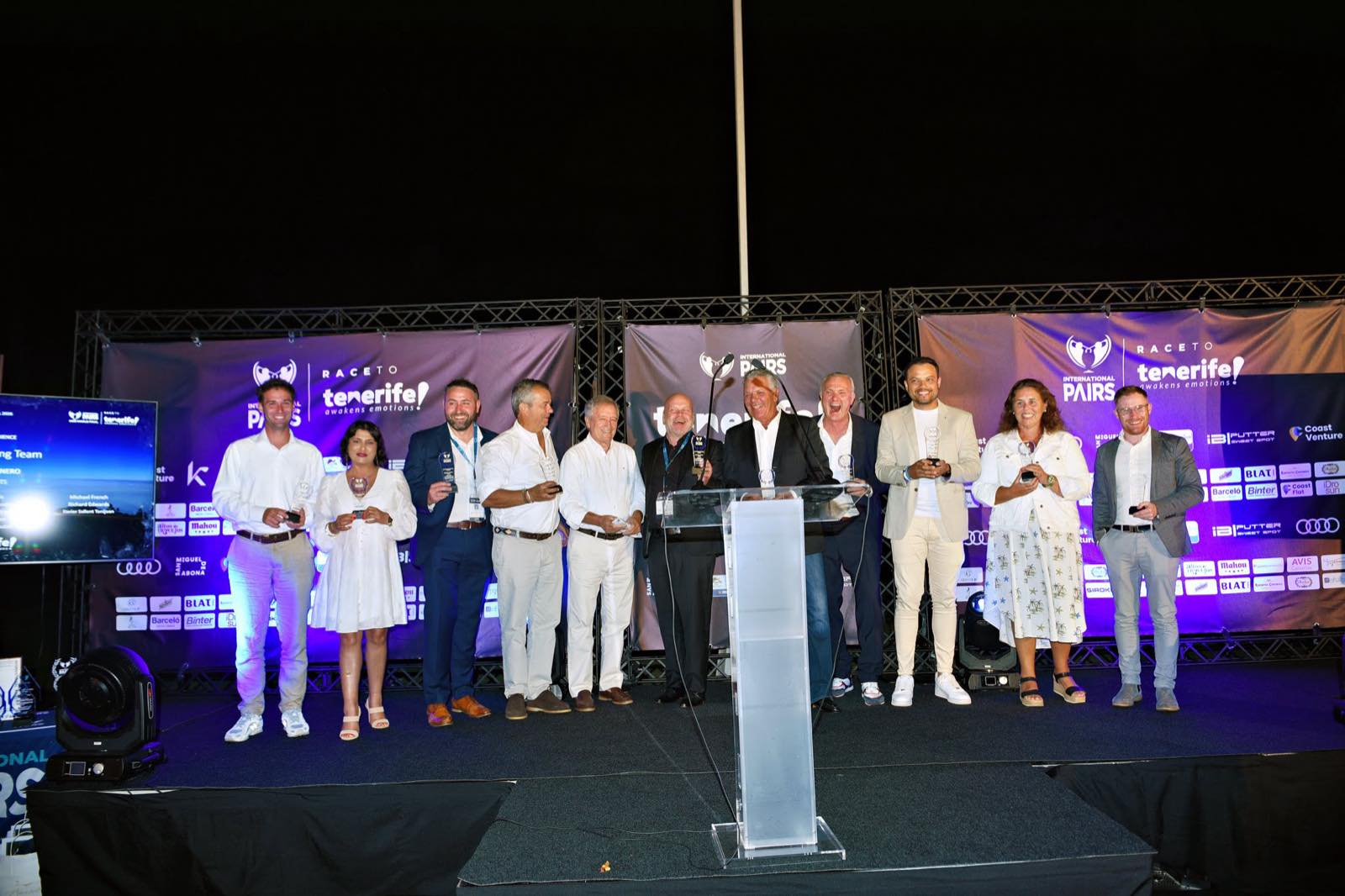 Team Manuel Piñero celebrates winning the 2026 Ryder Experience with 617 points at the gala prizegiving.